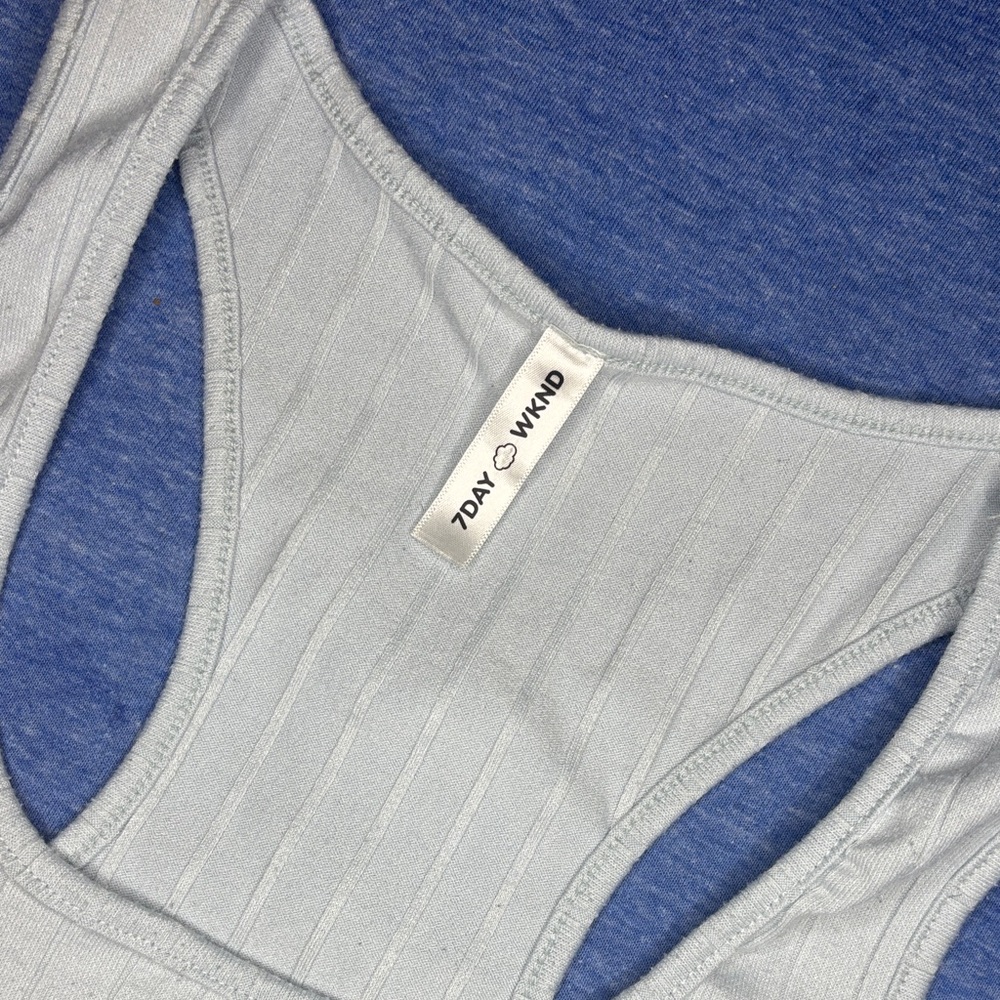 Bay Blue Button-Up Tank Top - Picture 2 of 3